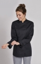 Damen Kochjacke Langarm mit verdeckter Druckknopfleiste